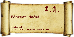 Pásztor Noémi névjegykártya
